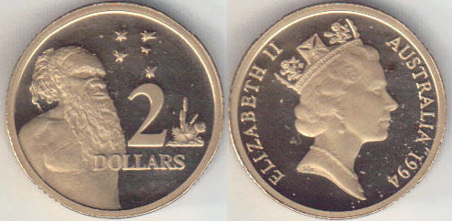 1994 Australia $2 (Aboriginal) Proof A004632